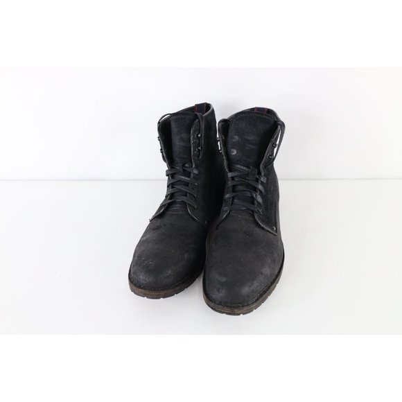 rag & bone Mens Size 11 Suede Leather Lace Up Officer Boots Roughout Black main image 4